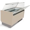 Ice cream counter LIAM- 1310mm - static - for 10 + 10x 5 liter containers- Beige
