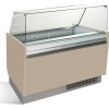Ice cream counter LIAM- 1310mm - static - for 10 + 10x 5 liter containers- Beige