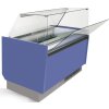 Ice cream counter LIAM- 1310mm - static - for 10 + 10x 5 liter containers- Blue