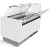 Ice cream counter LIAM - 1310mm -static - for 10 + 10x5 liter containers- White