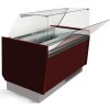 Ice cream counter LIAM - 1560mm - static - for 13 + 13x5 liter containers- Pomegranate red
