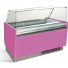 Ice cream counter LIAM - 1560mm - static- for 13 + 13 liter containers- Pink