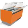 Ice cream counter LIAM - 1560mm - static - for 13 + 13x5 liter containers- Orange
