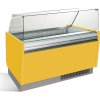 Lada na lody  - Liam - 1560 mm - z oświetleniem LED - na 13 + 13 pojemników - żółty