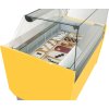 Ice cream counter LIAM - 1560mm - static- for 13 + 13x5 liter containers- Yellow