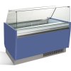 Ice cream counter LIAM- 1560mm - static - for 13 + 13x 5 liter containers- Blue