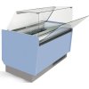 Ice cream counter LIAM- 1560mm - static- for 13 + 13x 5 liter containers- Light blue