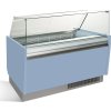 Lada na lody - Liam - 1560 mm - z oświetleniem LED - na 13 + 13 pojemników - jasnoniebieska