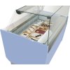 Ice cream counter LIAM- 1560mm - static- for 13 + 13x 5 liter containers- Light blue