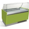 Ice cream counter LIAM- 1560mm - static - for 13 + 13x 5 liter containers- Light green