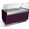 Ice cream counter LIAM - 1560mm - static- for 13 + 13x 5 liter containers- Violet