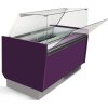 Ice cream counter LIAM - 1560mm - static- for 13 + 13x 5 liter containers- Violet