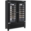 Lednice na víno 640L - černá - se 2 skleněnými dveřmi