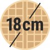 Waffle iron - Single - 1.3kW - 180° rotation - with temperature display