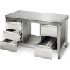 Pracovní stůl ECO z nerezové oceli - 1,0 m - se spodní policí