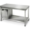 Pracovní stůl ECO z nerezové oceli - 1,0 m - se spodní policí
