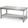 Pracovní stůl ECO z nerezové oceli - 1800x600mm - se spodní policí a bez obkladového panelu