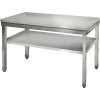 Worktable ECO Stainless steel - 1200x700mm - with undershelf without backsplash
