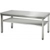 Worktable ECO Stainless steel- 2000x700mm - with undershelf without backsplash
