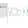 glasswasher dish height 205 drawing