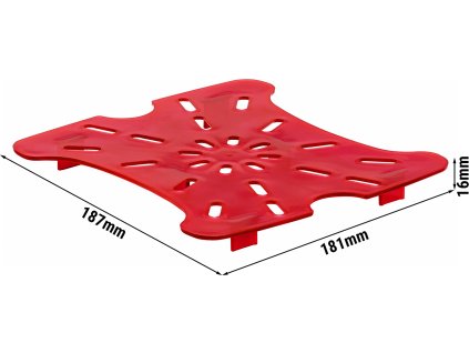 (6 szt.) CAMBRO | ociekacz do pojemnika FreshPro dla 5,7 litra i 7,6 litra - czerwona