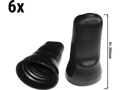 (6 szt.) Osłona wylewki - 80x30x20 mm - czarna