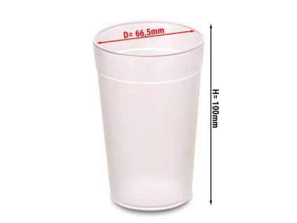 (100 sztuk) Szklanka do mleka z poliwęglanu - 200 ml