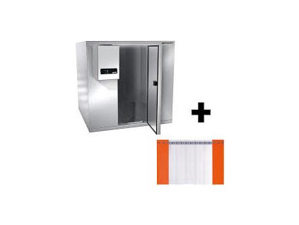 Komora mroźnicza ze stali nierdzewnej - 2100x1500mm - 4,14m³ - włącznie z zamrażarką i listwami