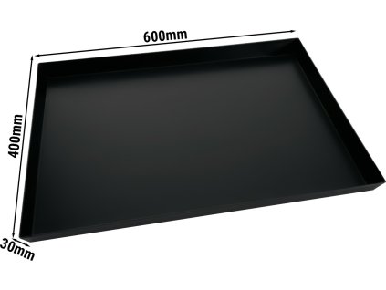 Blacha do pizzy - niebieska metalowa - 600x400x30mm