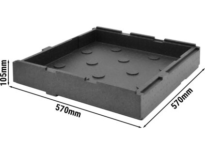 Podstawa lub pokrywa System pojedynczej pizzy Wym. 570 x 570 x 105 mm |  Termobox | Pudełko termiczne | Pudełko izolowane