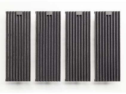 (4 sztuki) Ruszty żeliwne do grilla lawowego PREMIUM – 175 × 515 mm – Pasują do modeli GLB473G/GLB479G/GLB479‑T