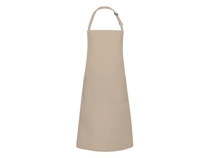 KARLOWSKY | Fartuch na szelkach z kieszenią Basic - Piaskowy