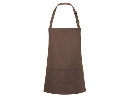 KARLOWSKY | Fartuch na szelkach krótki Basic - jasnobrązowy