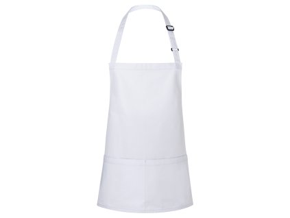 KARLOWSKY | Fartuch na szelkach krótki Basic - Biały