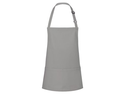 KARLOWSKY | Fartuch na szelkach krótki Basic - bazaltowy szary