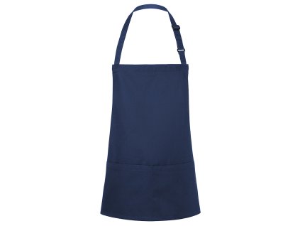 KARLOWSKY | Fartuch na szelkach krótki Basic - Granatowy