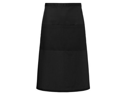 KARLOWSKY | Fartuch bistro Basic z kieszenią - Czarny