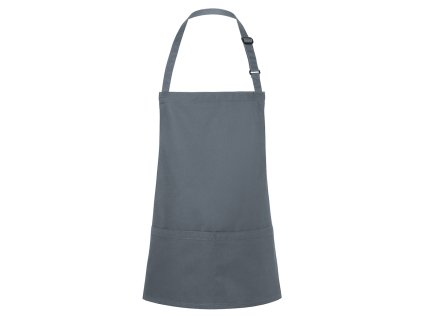 KARLOWSKY | Fartuch na szelkach krótki Basic - antracytowy