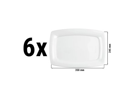 (6 sztuk) SELTMANN WEIDEN | Talerz dla smakoszy ECKIG - 355x245mm