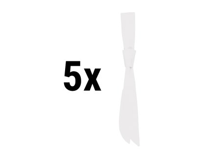 (5 szt.) KARLOWSKY | Krawat kelnerski - 94 x 5 cm - Biały