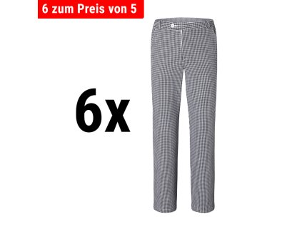 (6 sztuk) KARLOWSKY | Spodnie Pepita Basic - Czarny - Rozmiar: XL