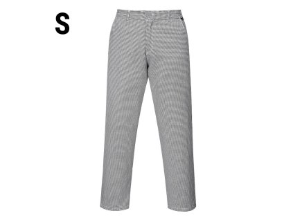 Spodnie szefa kuchni unisex - czarny / biały - rozmiar: S