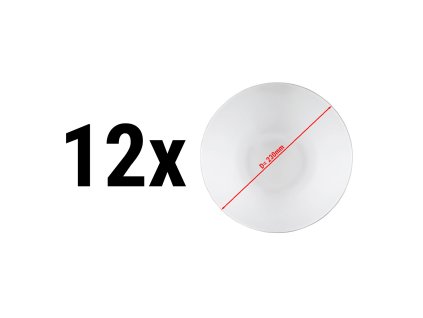 (12 szt) PERA Biała- Miska na deser/sałatkę - Ø 23 cm