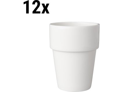 (12 sztuk) BUDGETLINE - Kubek na mleko Mammoet - 19 cl - Biały