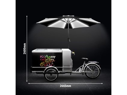 Rower na lody- z ekranem podświetlanym diodami LED - na 7 pojemników na lody o pojemności 5 litrów