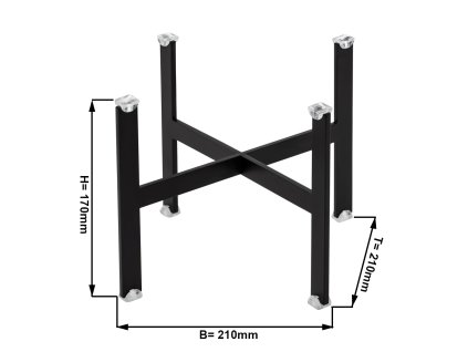 Stojak bufetowy - Wysokość: 170 mm - Czarny