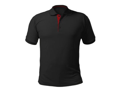 (5 sztuk) MĘSKA Koszulka polo - czarna - Rozmiar: XL