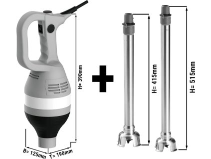 Blender ręczny - 750 W - do 300 litrów - z rózgą do mieszania - 350 i 450 mm