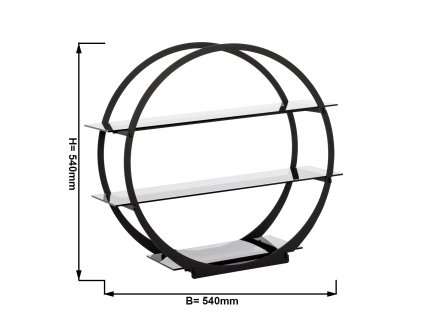 Etażerka  / Stojak bufetowy - Ø 540 mm - Czarny