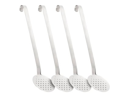 (4 sztuki) łyżka cedzakowa - Ø 100 mm - długość uchwytu: 380 mm